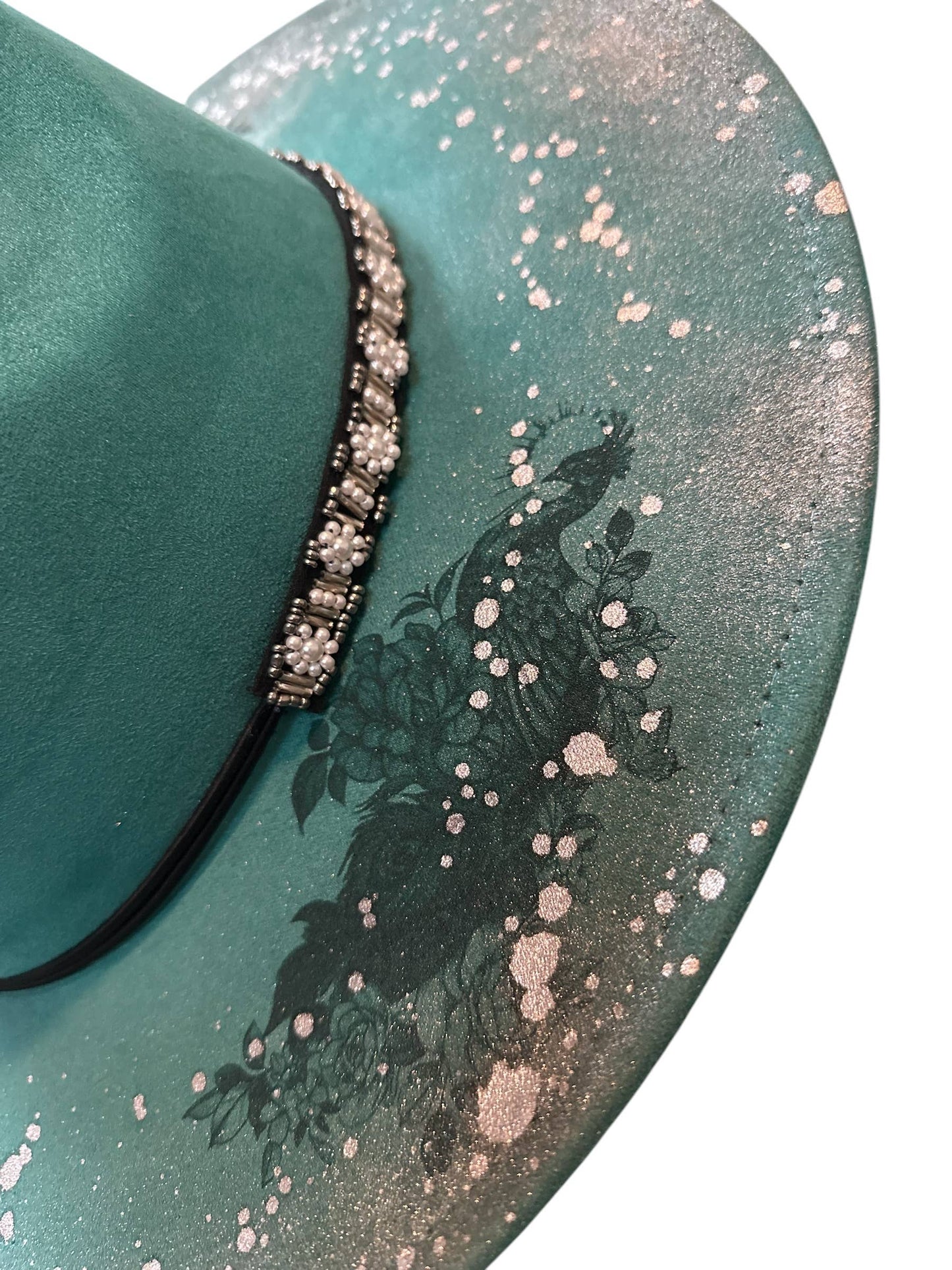 Roses are Turquoise Burnt Hat