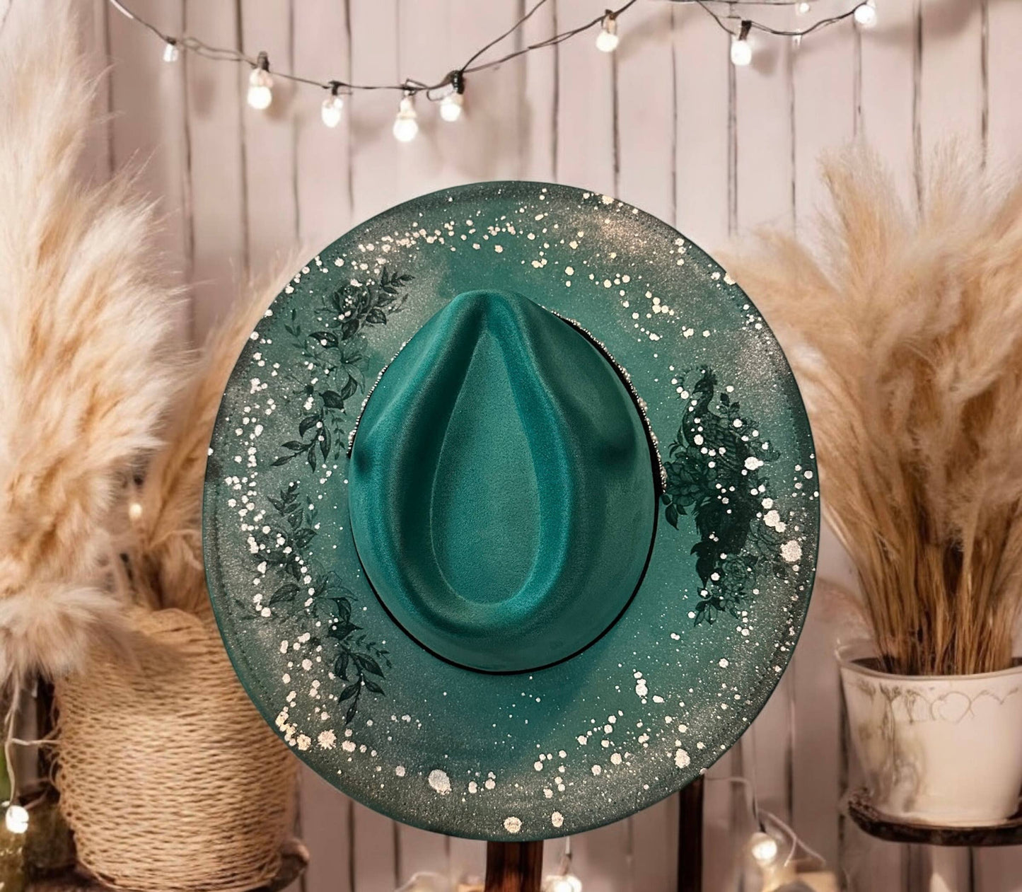 Roses are Turquoise Burnt Hat