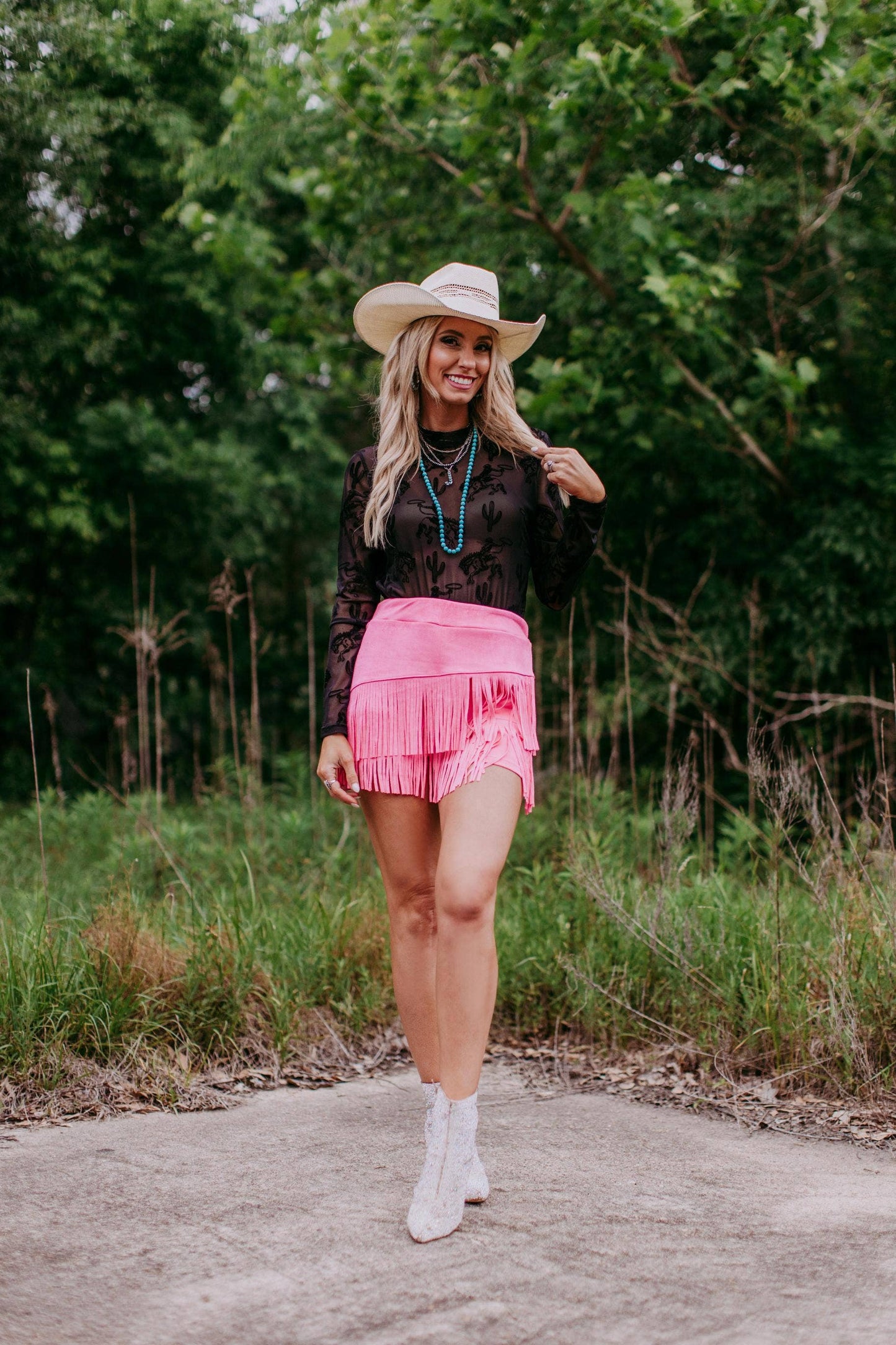 Must Have Western Mesh Top
