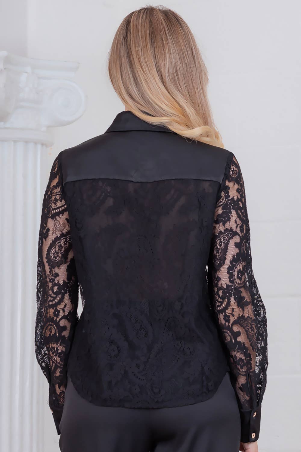 Paisley Lace Long Sleeve Blouse