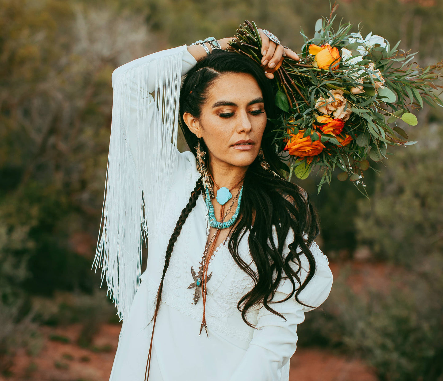 Gemstone Bolo Tie - Turquoise
