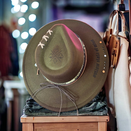 Outlaw Burnt Hat | Western Hat | Cowboy Hat