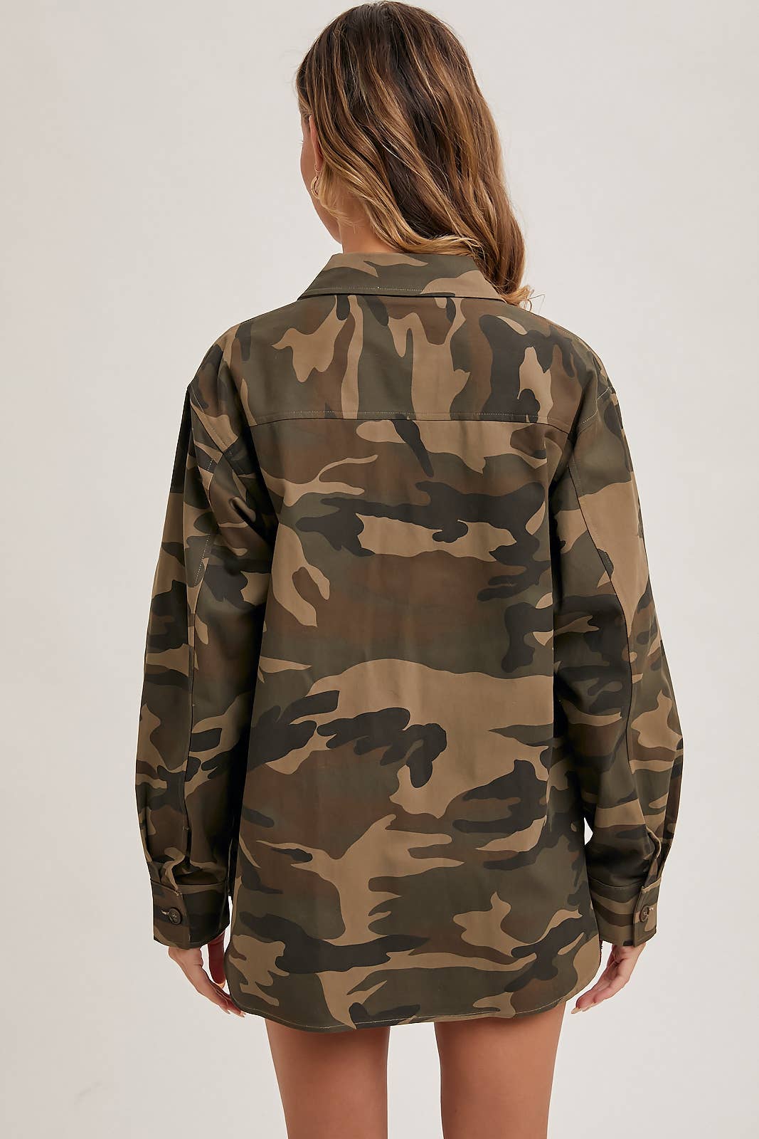 Camo Button Down Shacket