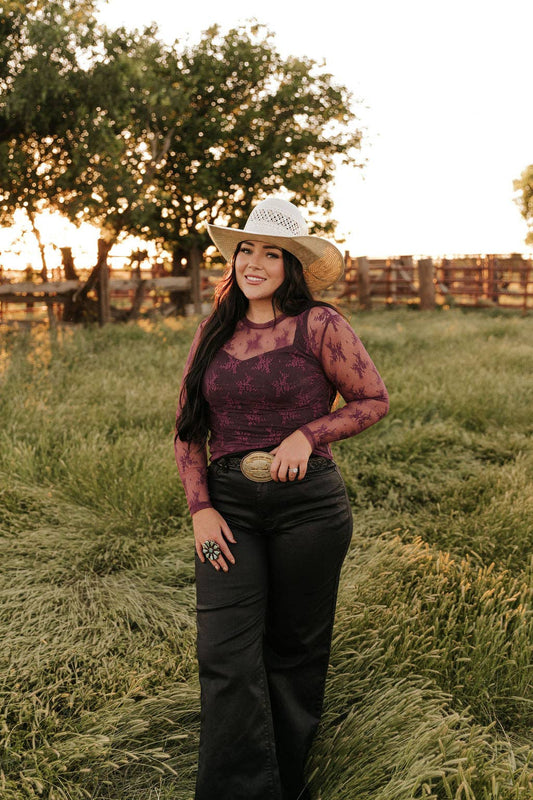 Lace Top Plum