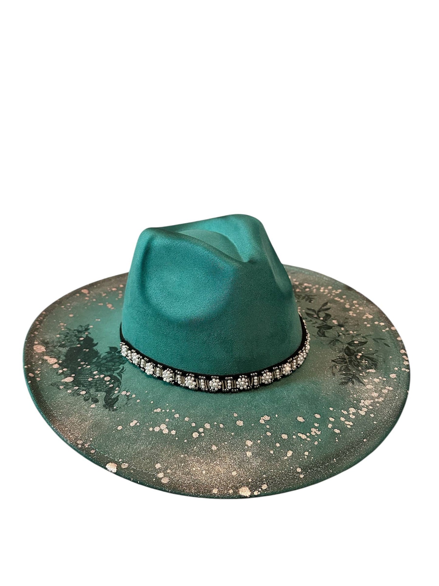 Roses are Turquoise Burnt Hat
