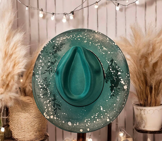 Roses are Turquoise Burnt Hat