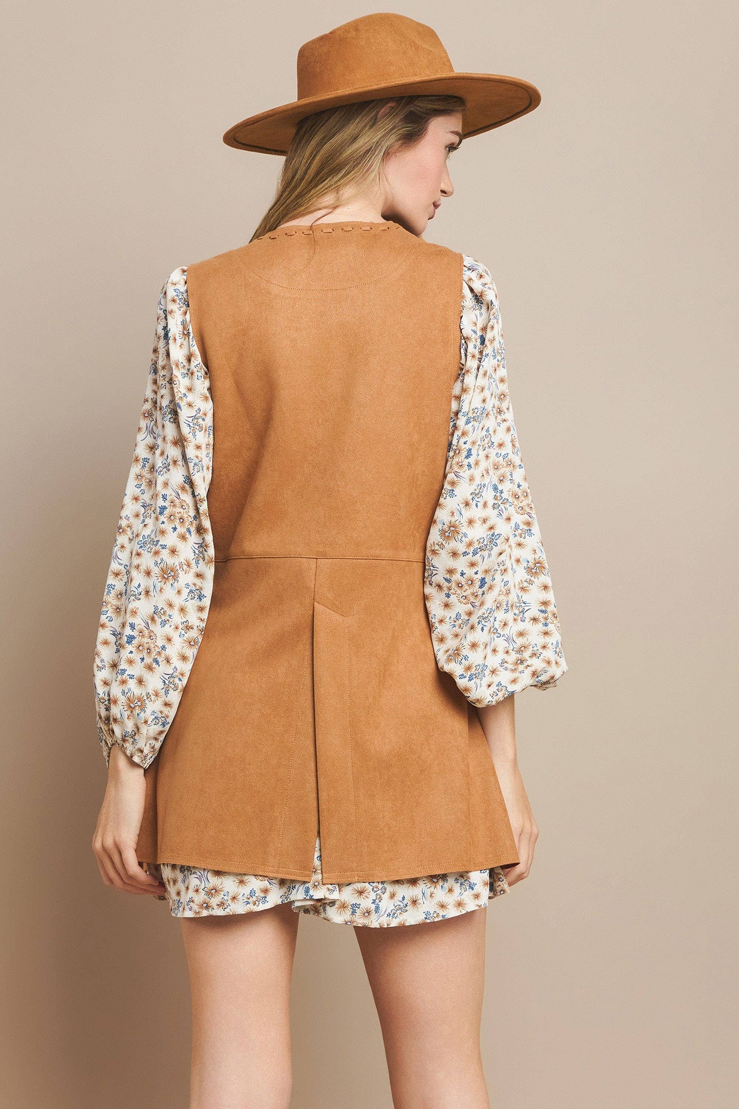 Suede Midi Vest