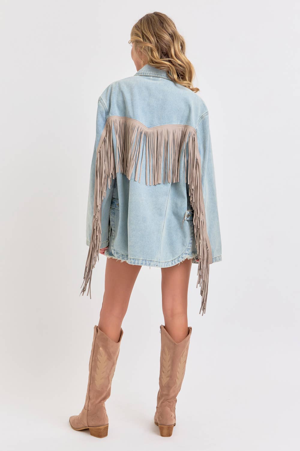 Western Fringe Denim Jacket