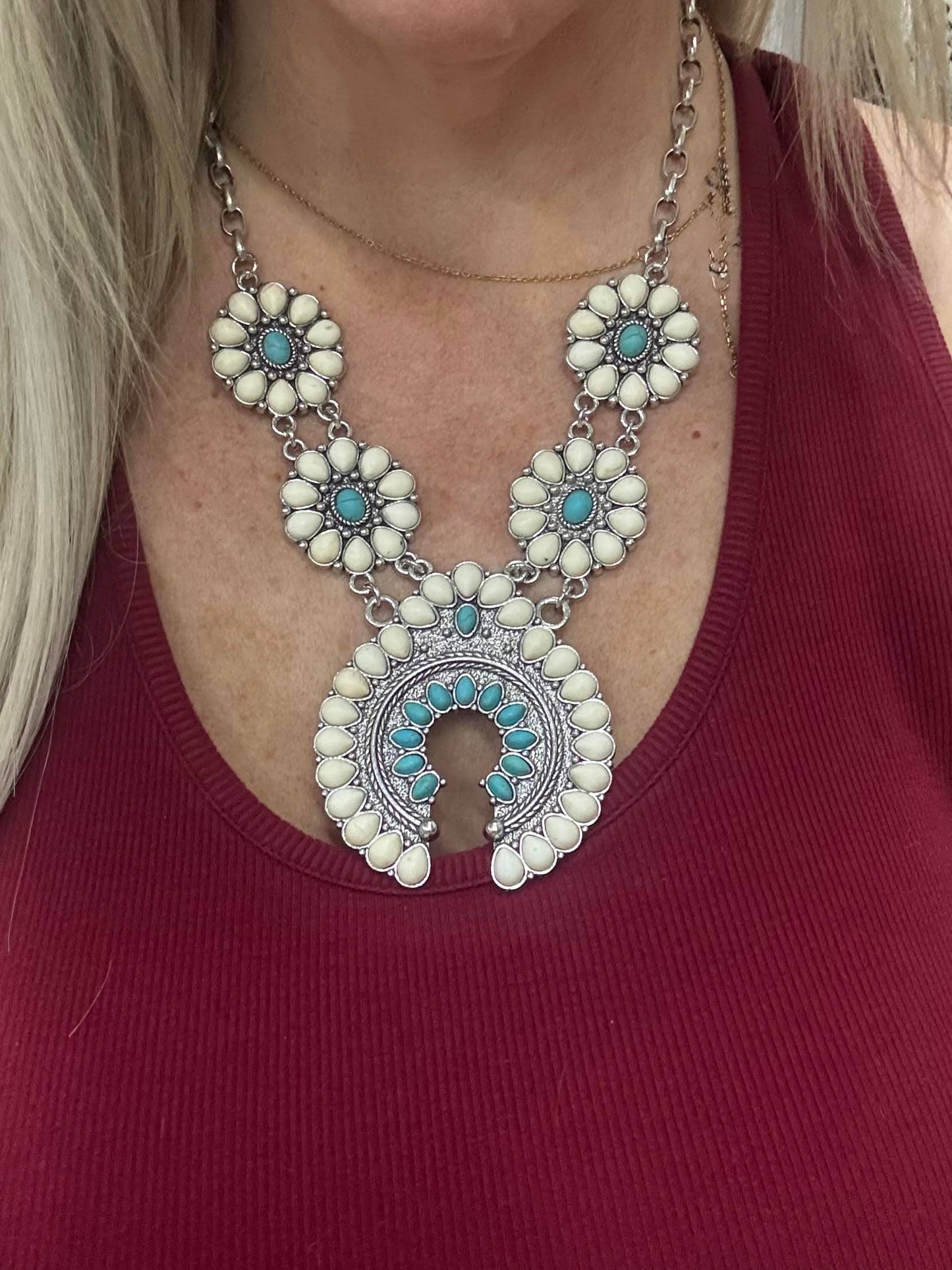 Squash Blossom Statement Necklace