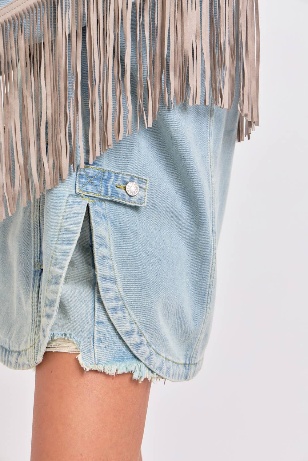 Western Fringe Denim Jacket