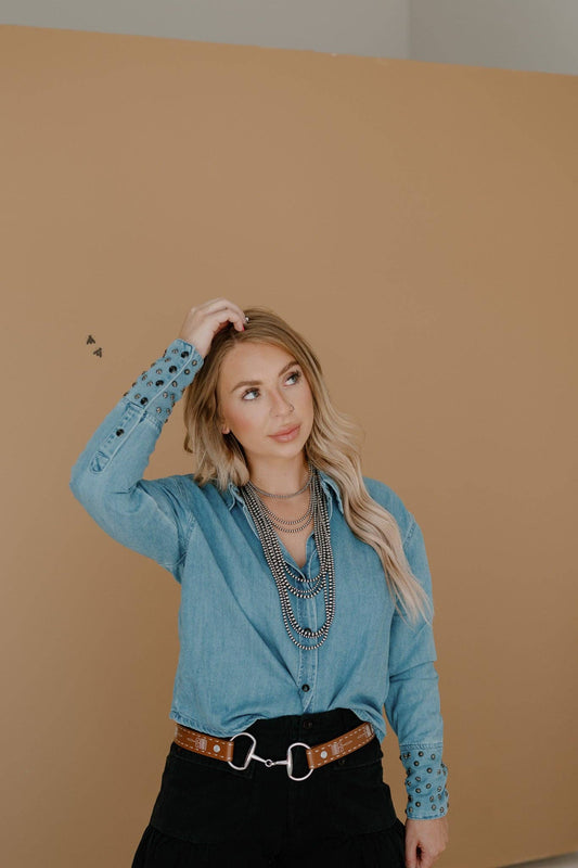 Denim Trails Button Down