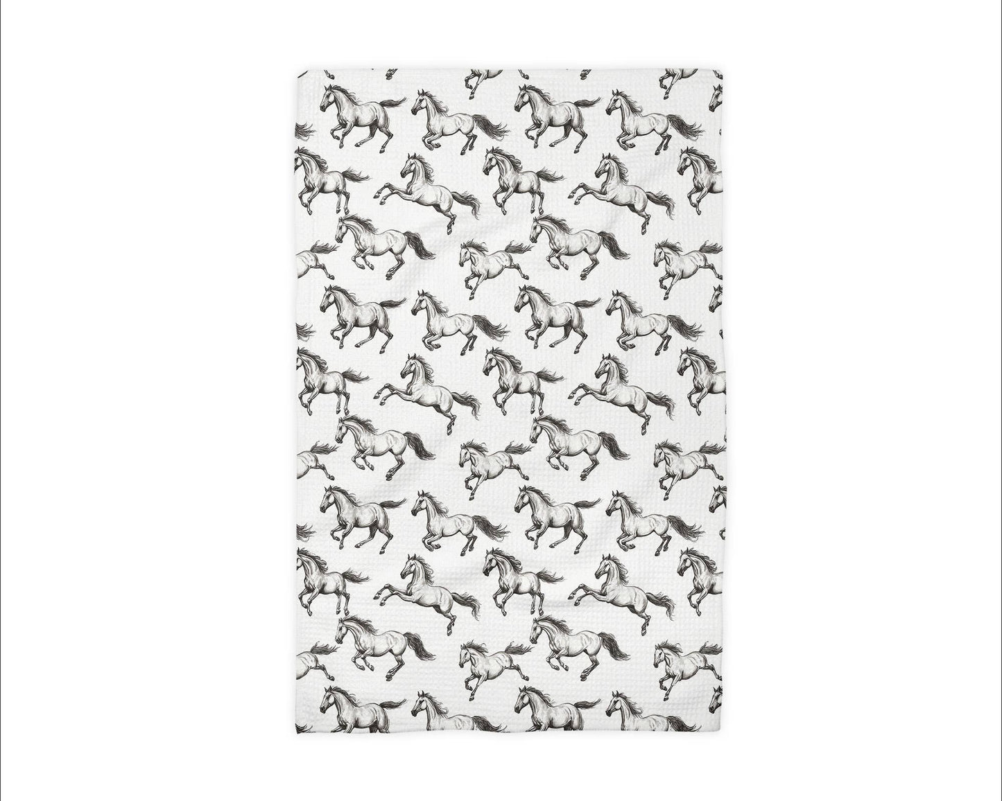 Horse Pony Equestrian Tack Kitchen Towel Waffle Gifts Farm