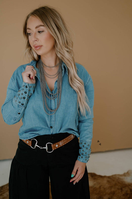 Denim Trails Button Down